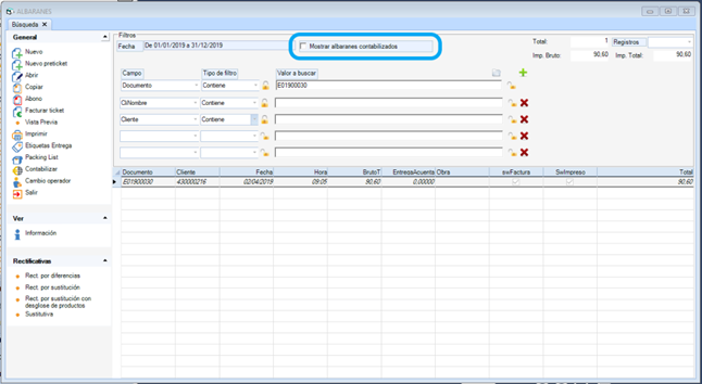 ¿Cómo puedo abonar un albarán automáticamente?