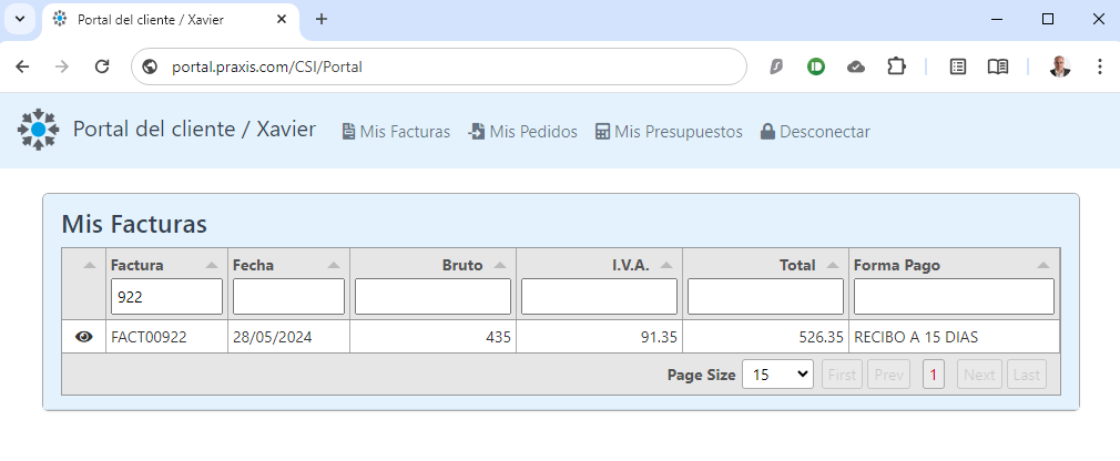Portal del cliente