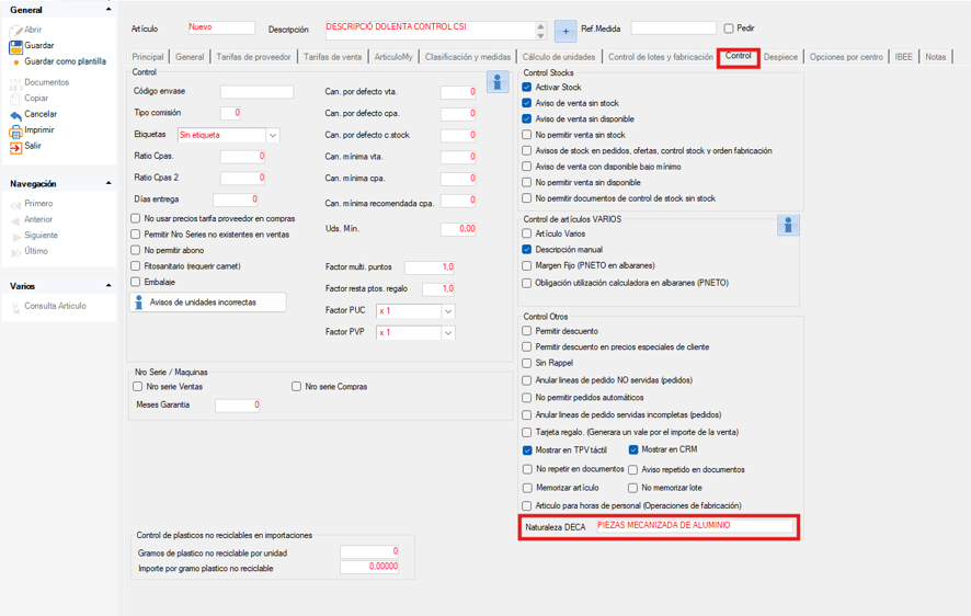 DeCA – Document Electrònic de Control Administratiu